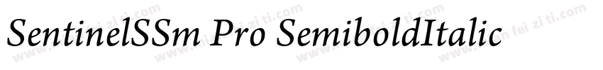 SentinelSSm Pro SemiboldItalic字体转换